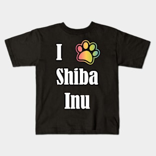 I Heart Shiba Inu | I Love Shiba Inu Kids T-Shirt